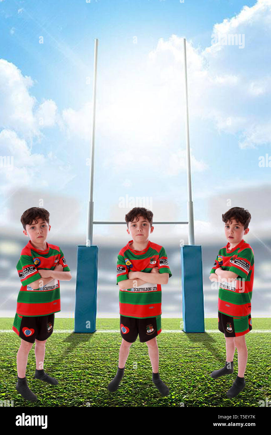 Under 8s, children's rugby league Stock Photo