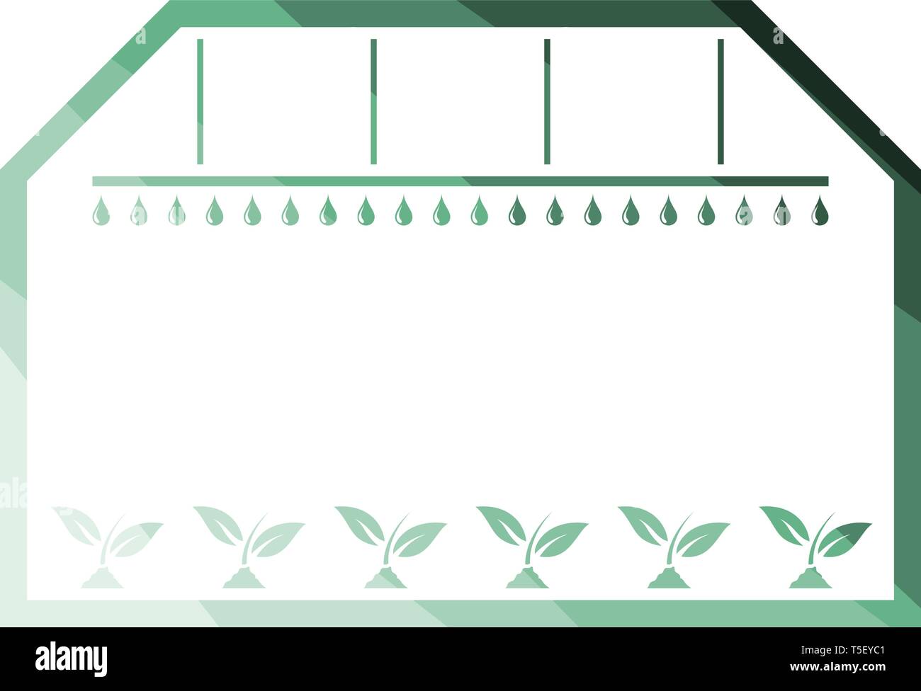 Greenhouse icon. Flat color design. Vector illustration Stock Vector ...