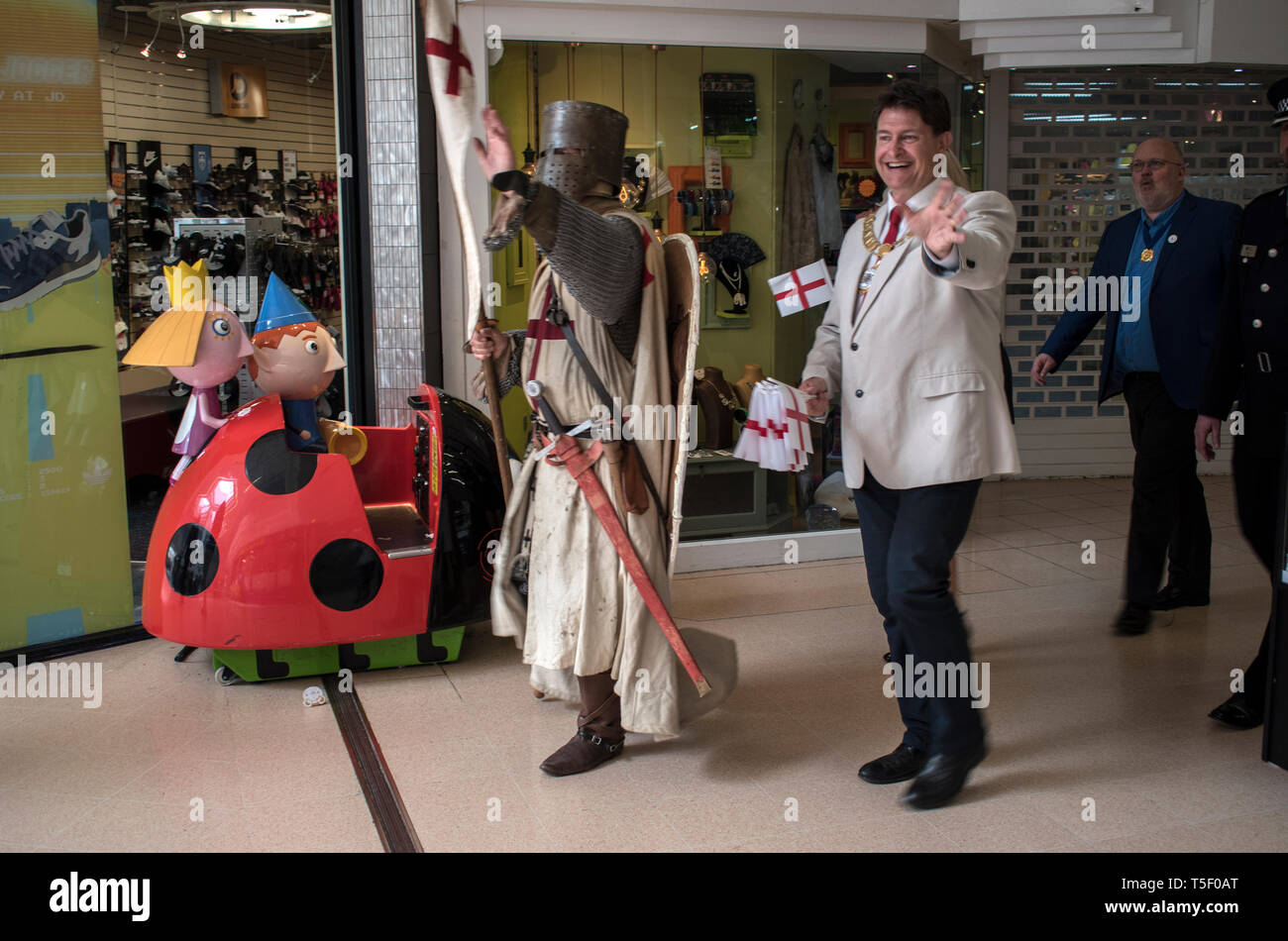 St Day 23rd April 2019, Dartford Kent, parade through shopping centre off the high