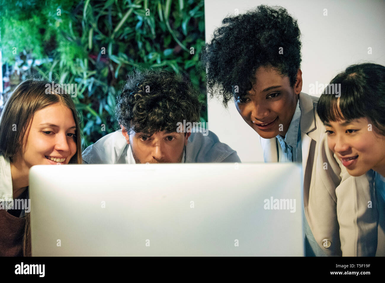 Business people working on computer in office Stock Photo