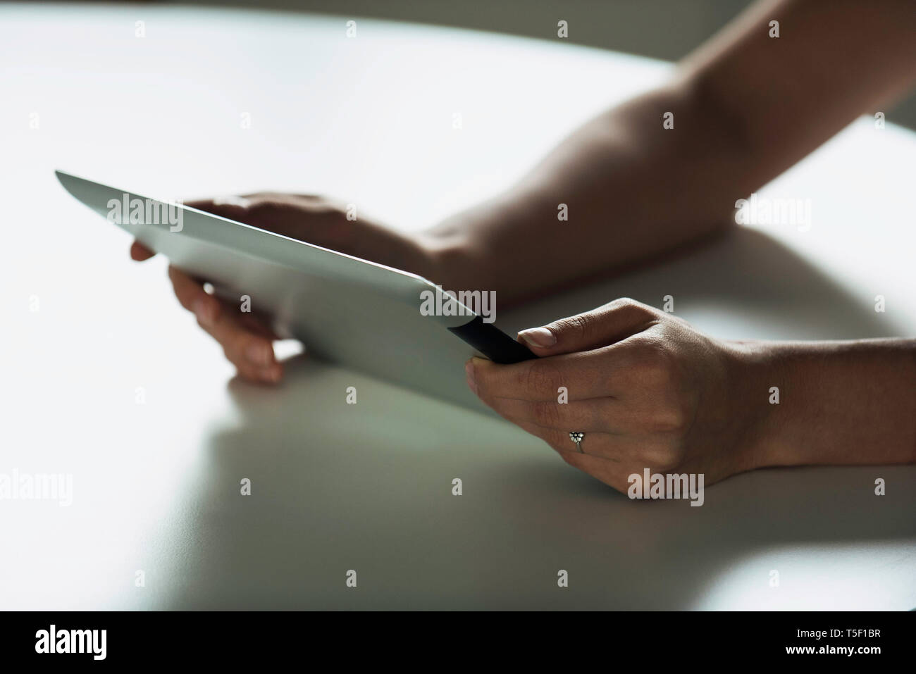 Businesswoman using digital tablet Stock Photo