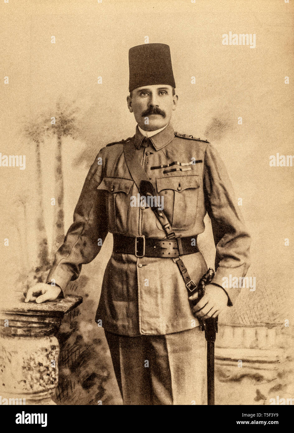 Mahdist war  ( 1881 - 1899)  - Colonel Hector MacDonald at Former sergeant in the Gordon Highlanders celebrates his leadership of the Sudanese troops Stock Photo