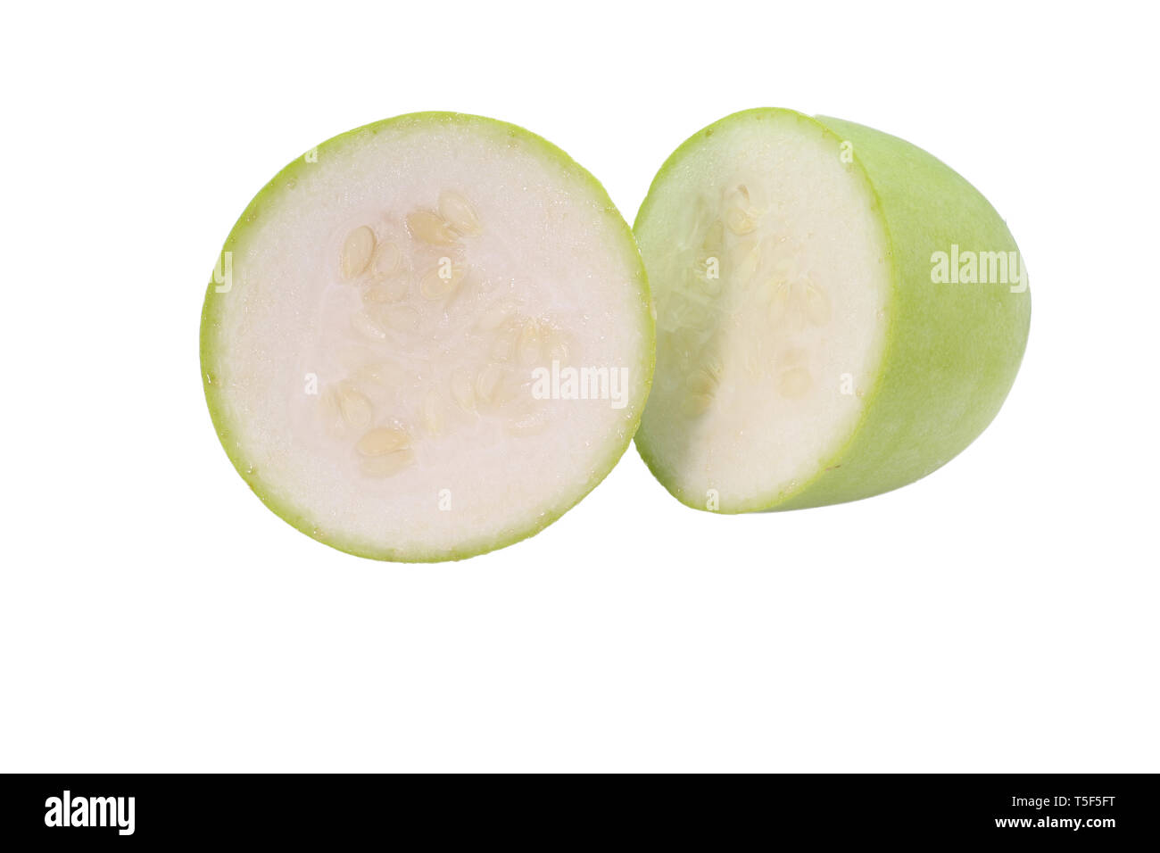 Fresh Winter melon fruit isolated on white background. High resolution image gallery. Stock Photo