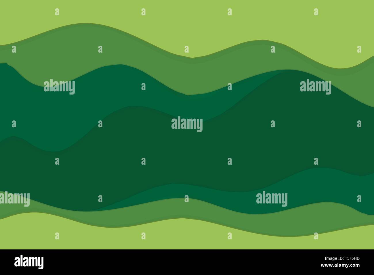 Abstract green paper cutting Vector background. Stock Vector
