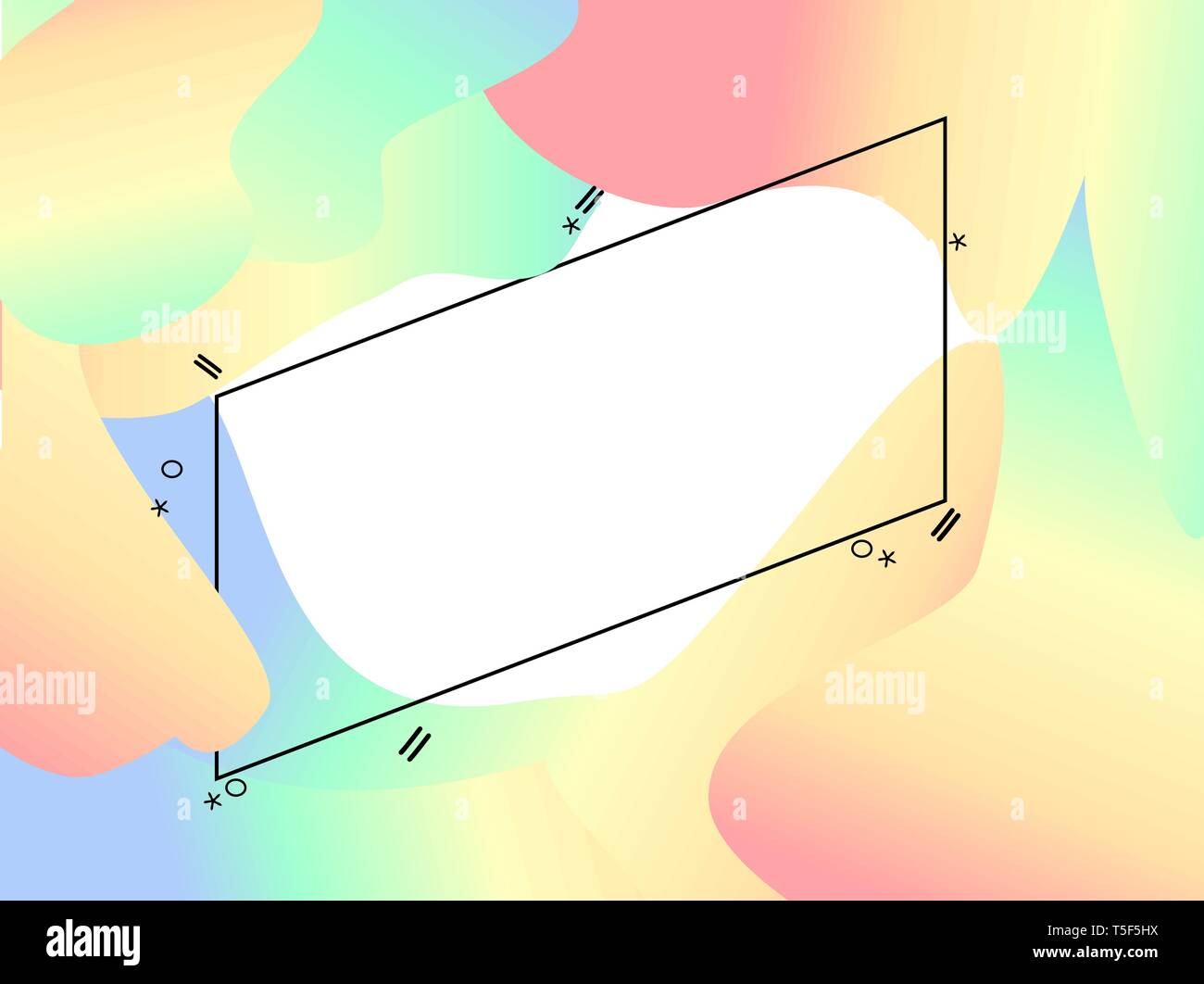Vector modern abstract gradient geometric color background. Copy space text. Stock Vector