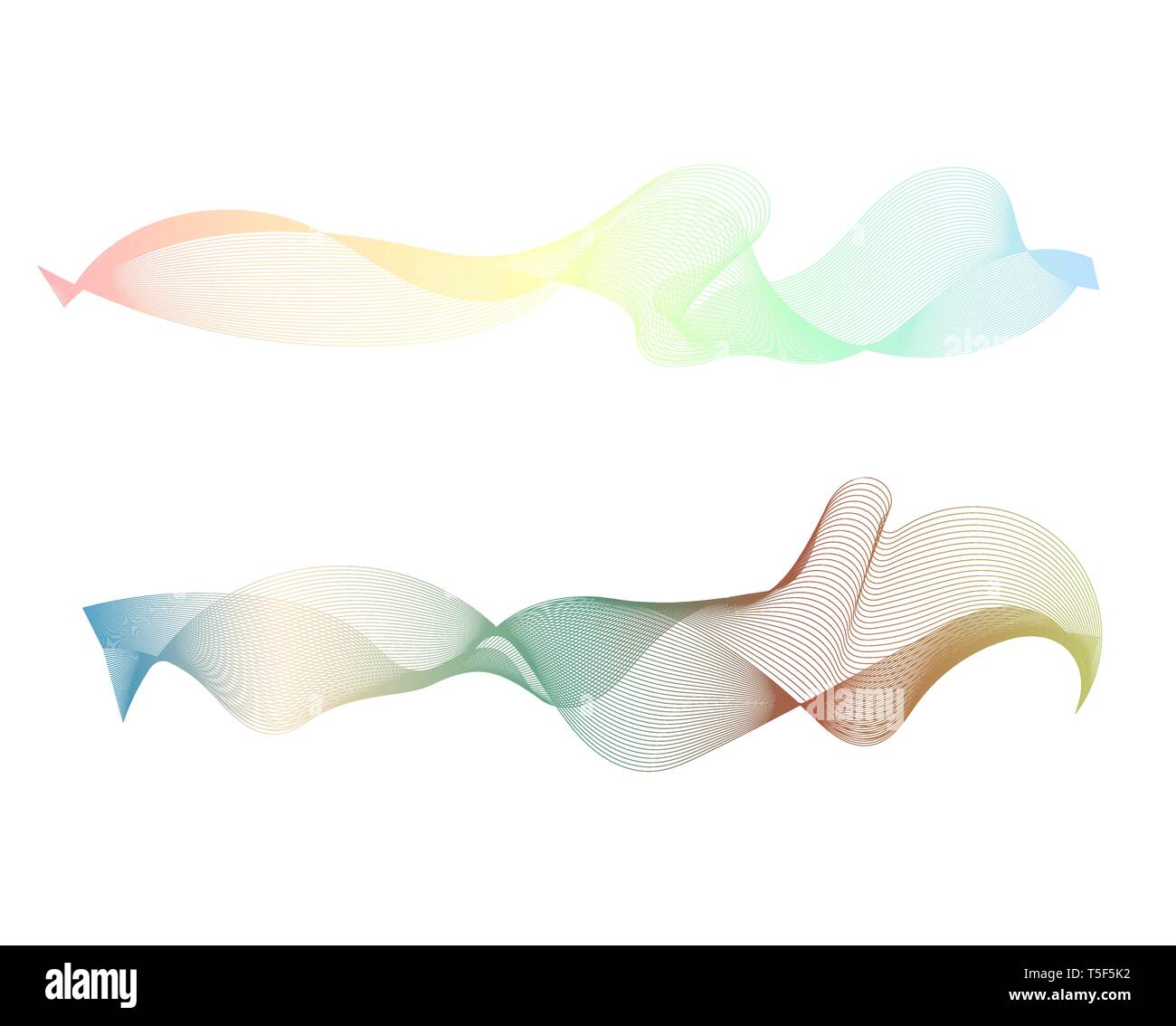 abstract Wave lines colorful pastel background Stock Vector