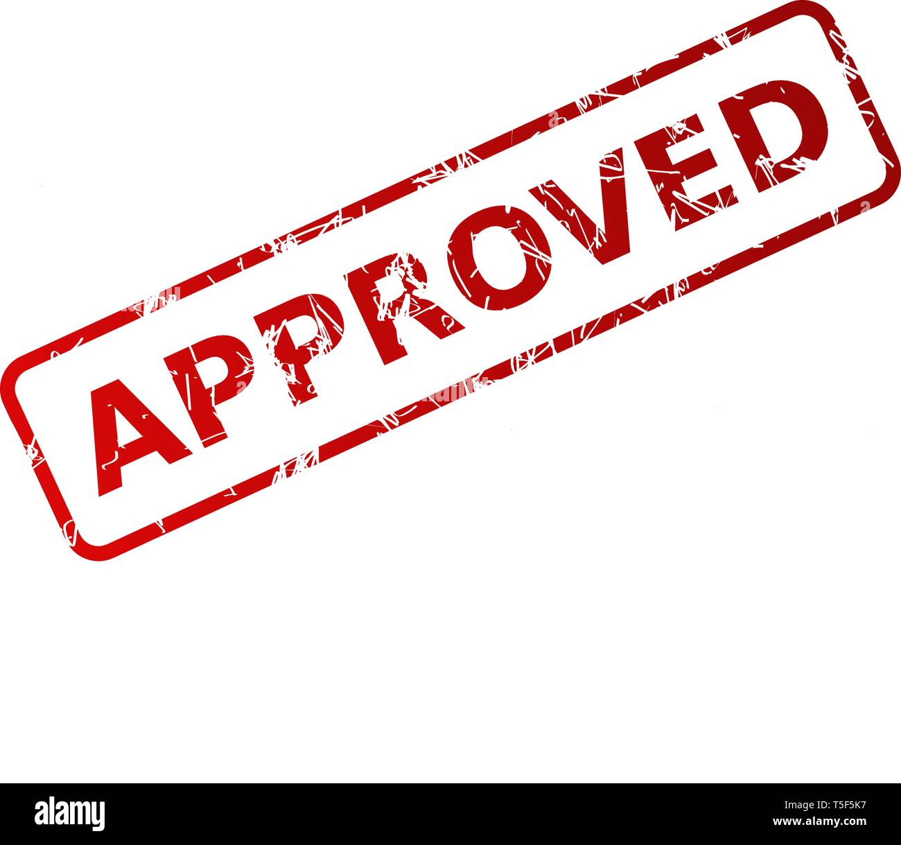 Approved rubber stamps on white background Stock Vector