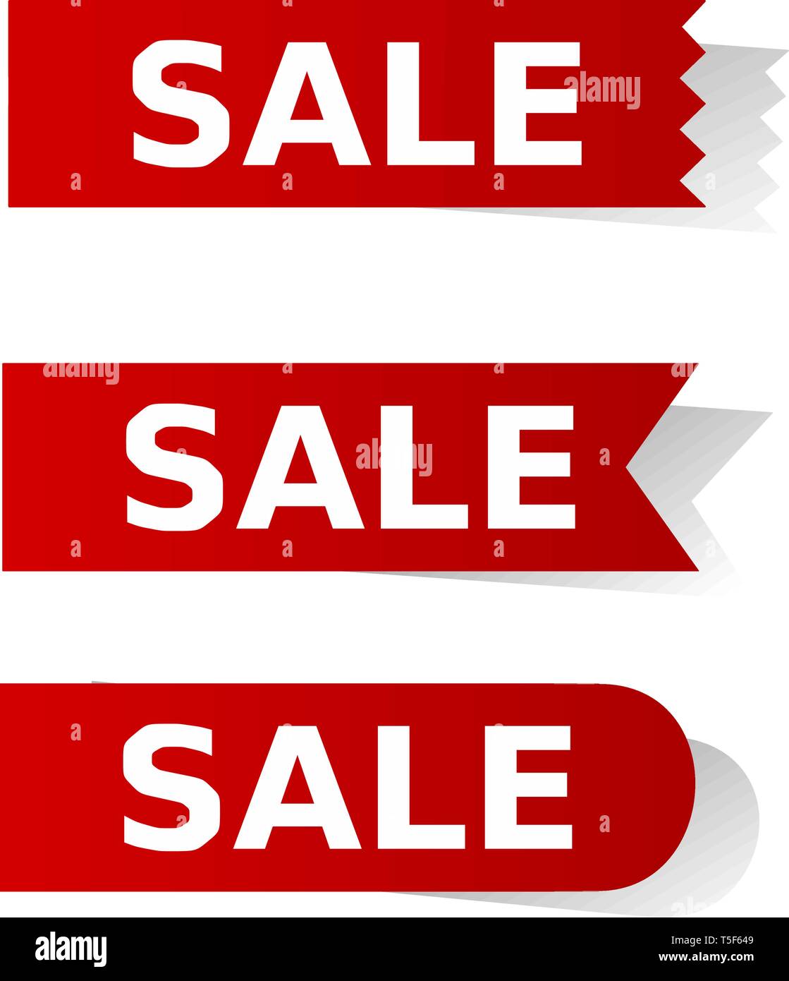 set red label sale vector on the white background. Stock Vector