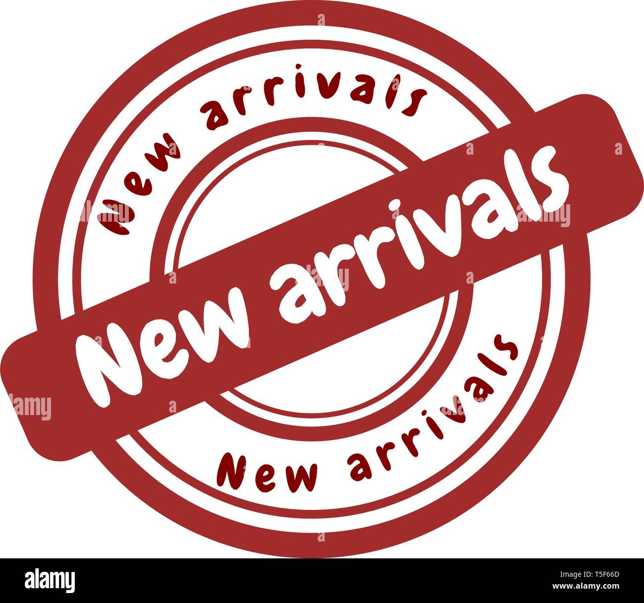 red stamp New arrivals vector on white background. Stock Vector