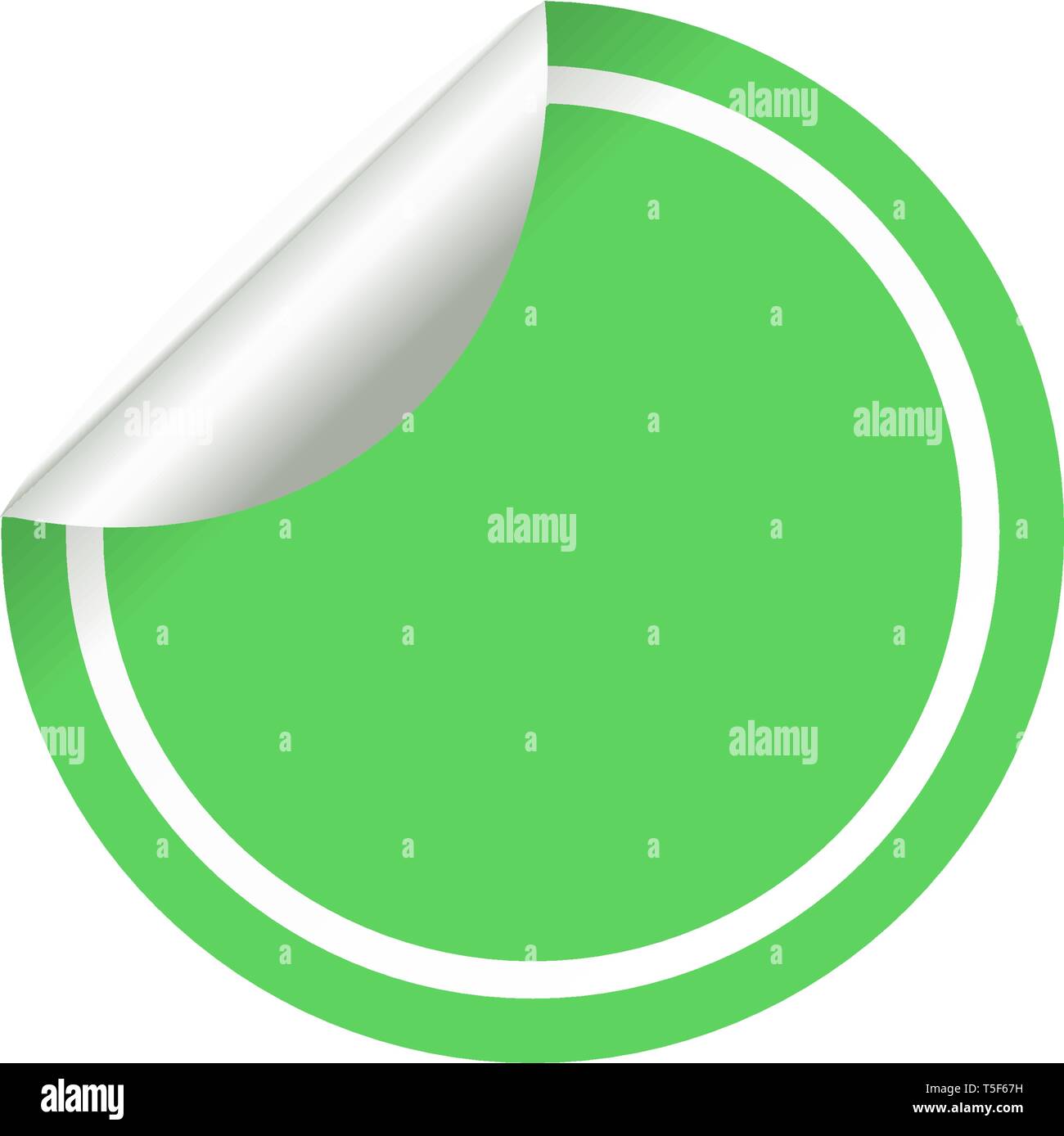 Blank green circle sticker on a white background vector Stock Vector