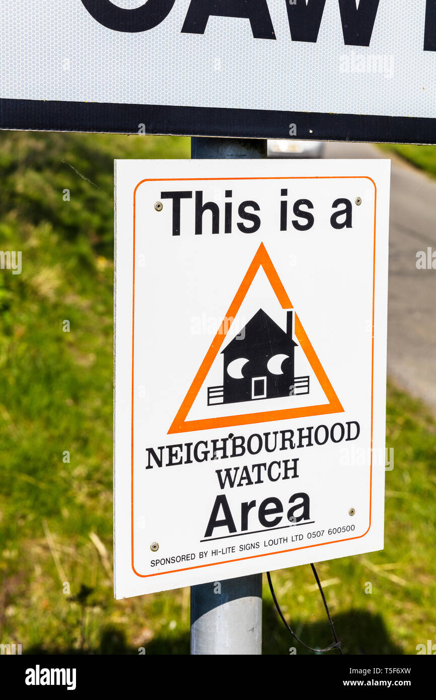 Neighbourhood watch area sign,  Neighbourhood watch area, Neighbourhood watch, area, sign, signs, warning, Neighborhood watch area sign, Stock Photo