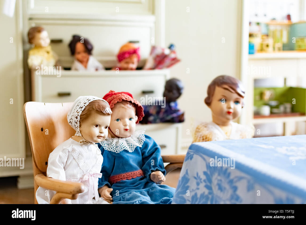 The room in kindergarten with toys and dolls for playing kids Stock