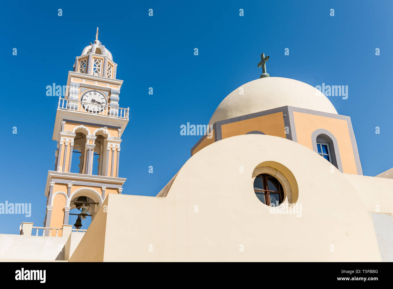 Dome and tower of Catholic Cathedral Church of Saint John The Baptist ...