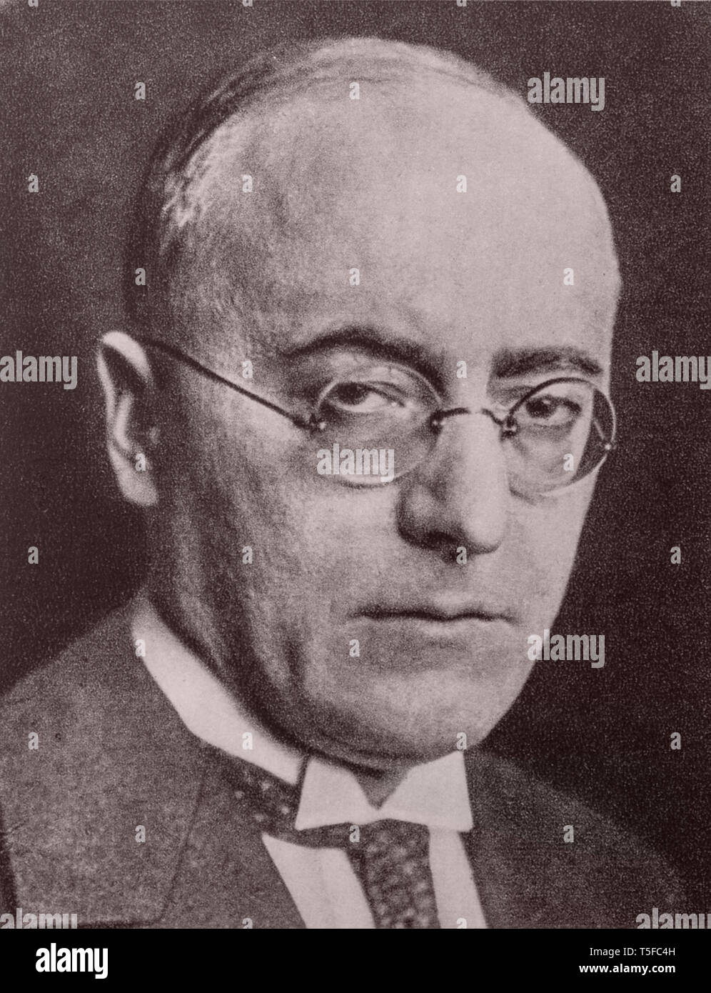 Portrait of Heinrich Brüning (1885 – 1970) was a German Centre Party politician and academic, who served as Chancellor of Germany during the Weimar Re Stock Photo