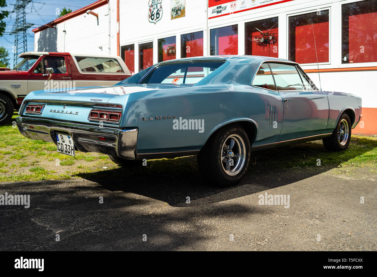 BERLIN - MAY 05, 2018: The mid-size car Pontiac LeMans, 1967. Rear view. Stock Photo