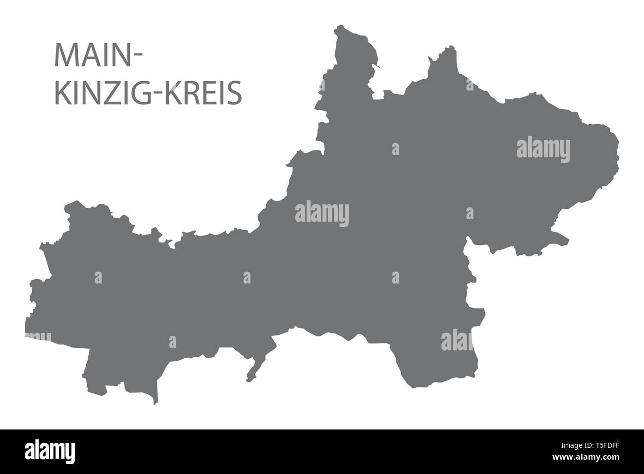 Main-Kinzig-Kreis grey county map of Hessen Germany Stock Vector Image & Art - Alamy