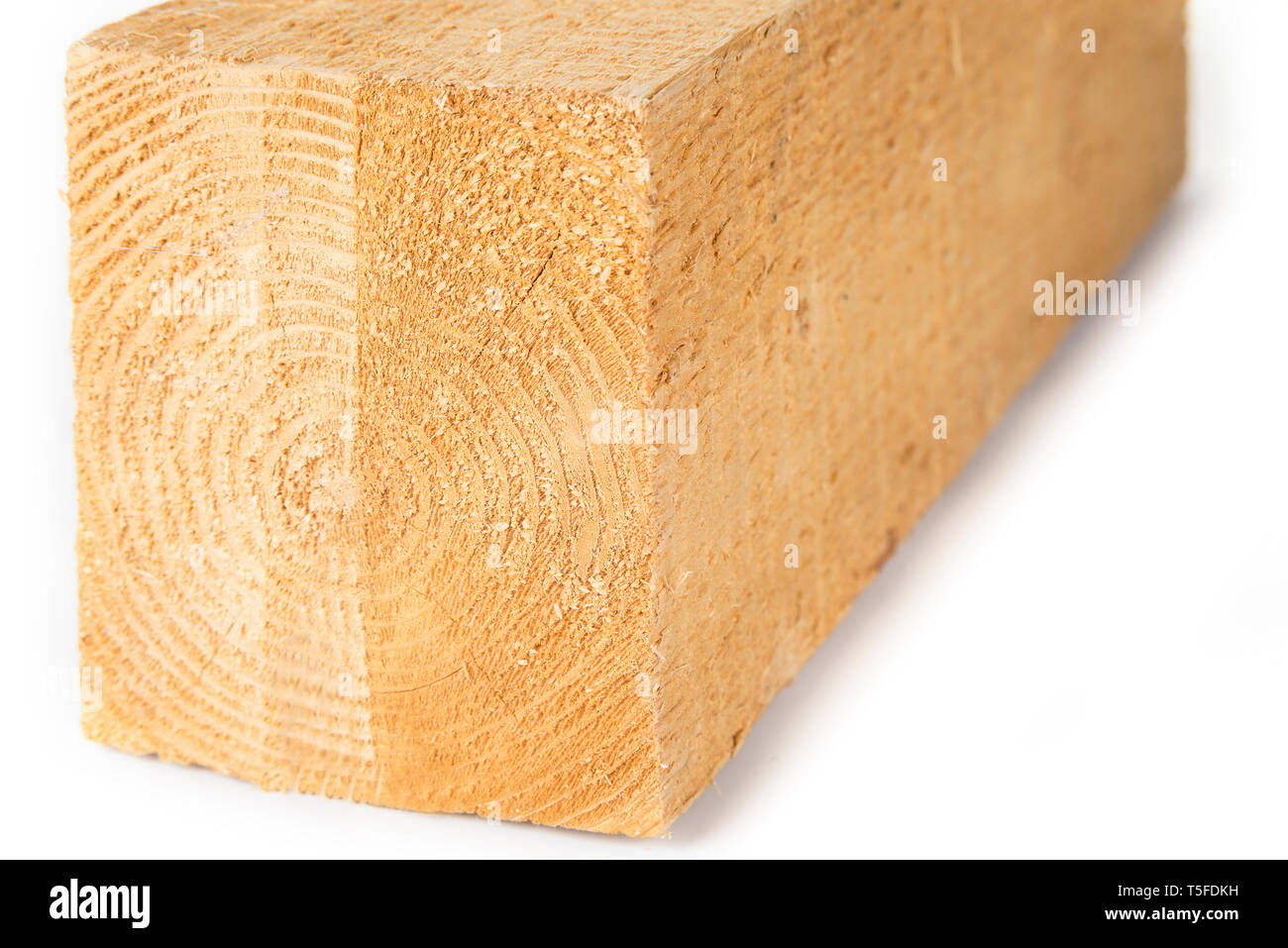 Finished timber wood on a white background Stock Photo - Alamy
