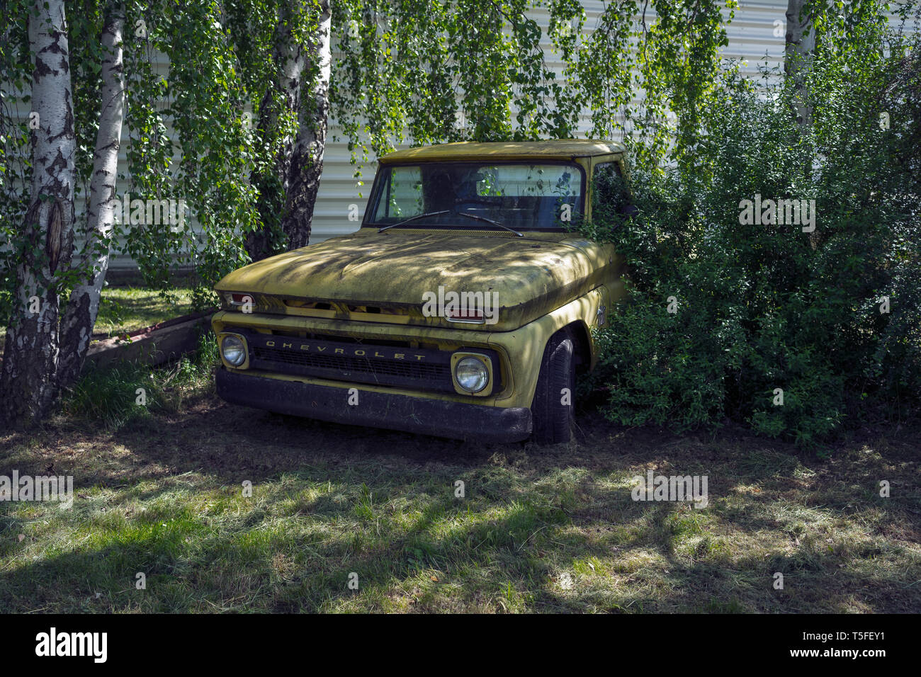 BERLIN - MAY 05, 2018: Full-size pickup truck Chevrolet C/K (First generation). Vintage tonung, stylization. Stock Photo