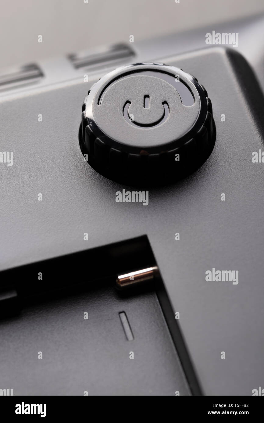 On off button with power adjustment function. Brilliant contacts of the ...