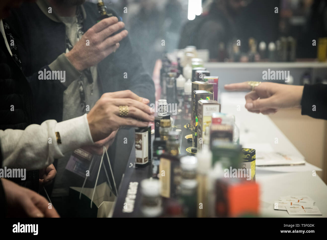 Vape Jam UK convention at ExCeL London, UK Stock Photo