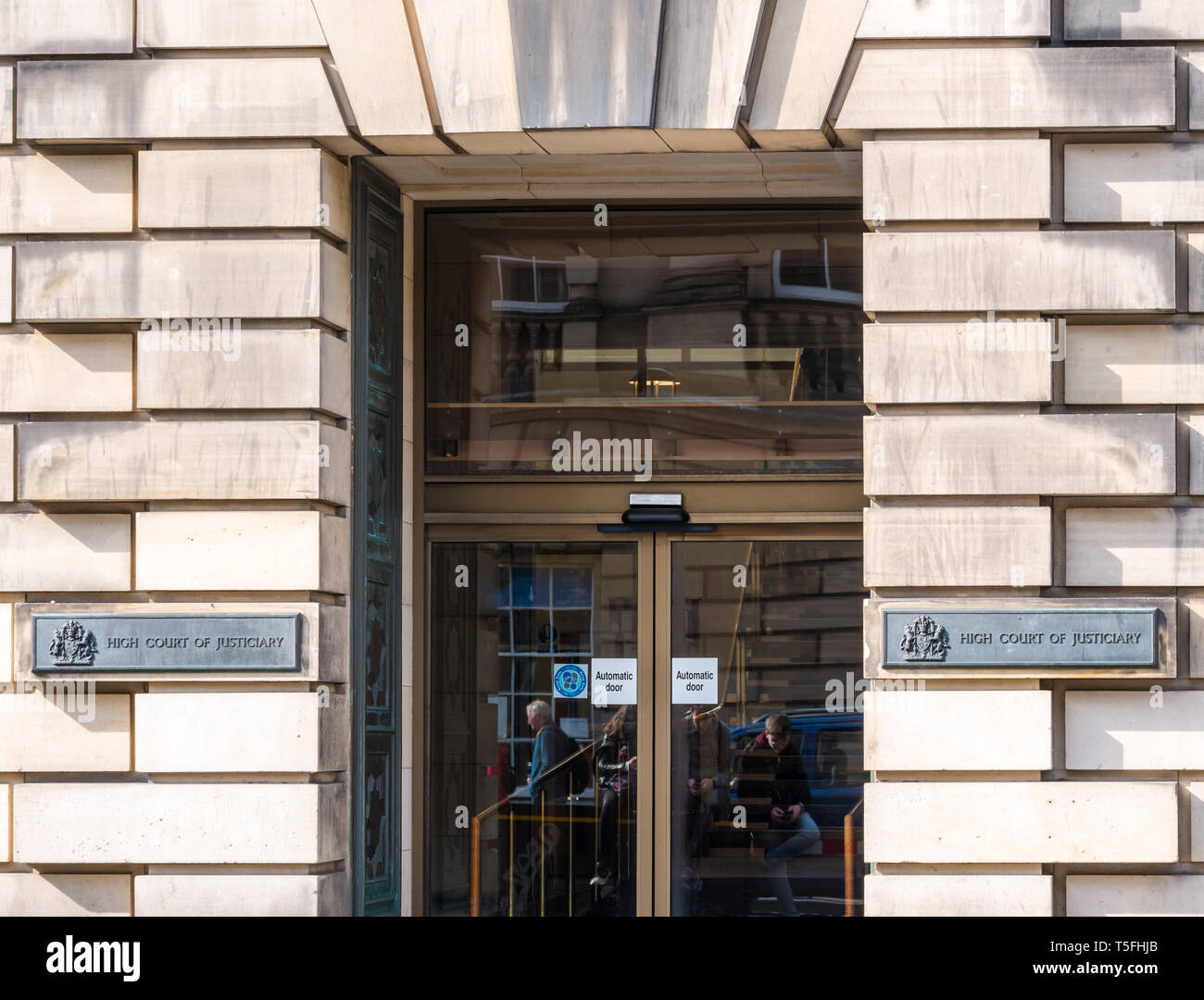 Automatic door entrance to High Court of Justiciary, Royal Mile