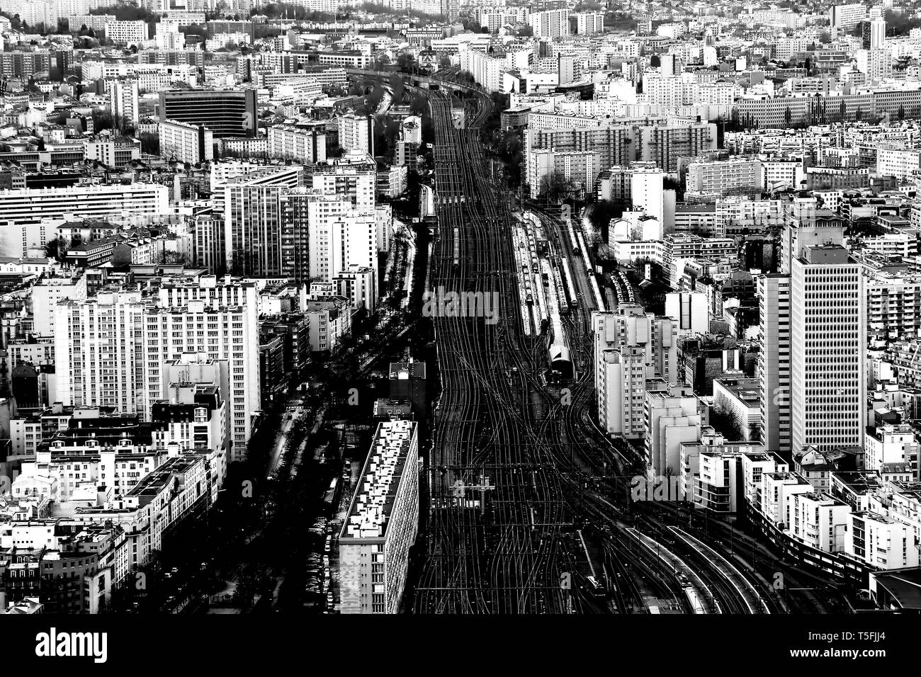 The Photograph Of Railroad Tracks And Infrastructure From Paris Via