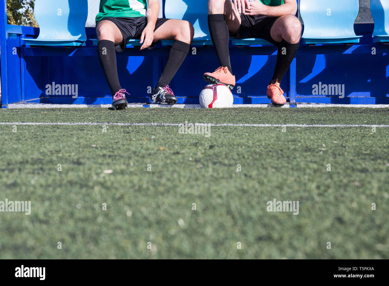 Image Of Two Football Players At Stadium Stock Photo, Picture and Royalty  Free Image. Image 19976658.