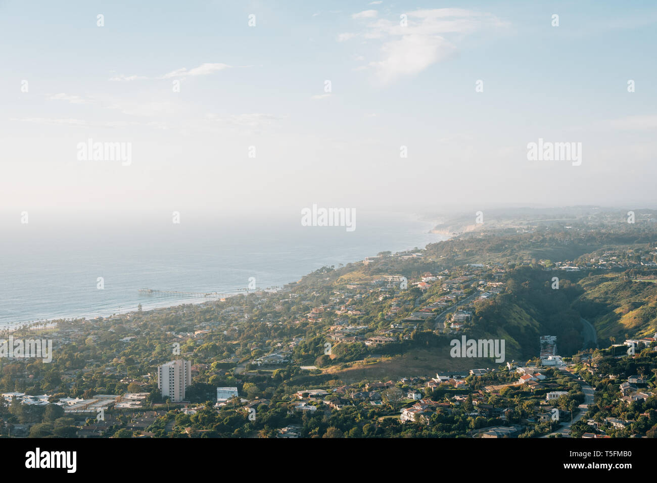 View from Mount Soledad, in La Jolla, San Diego, California Stock Photo