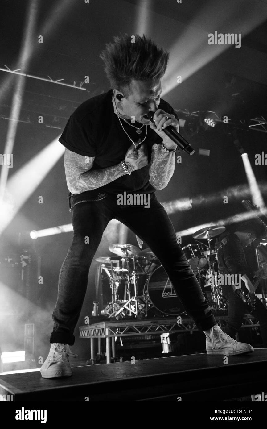 Papa roach live at Manchester Academy April 2019 Stock Photo