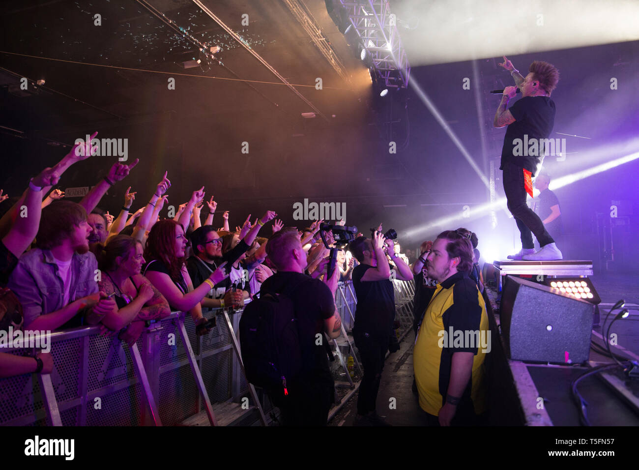 Papa roach live at Manchester Academy April 2019 Stock Photo