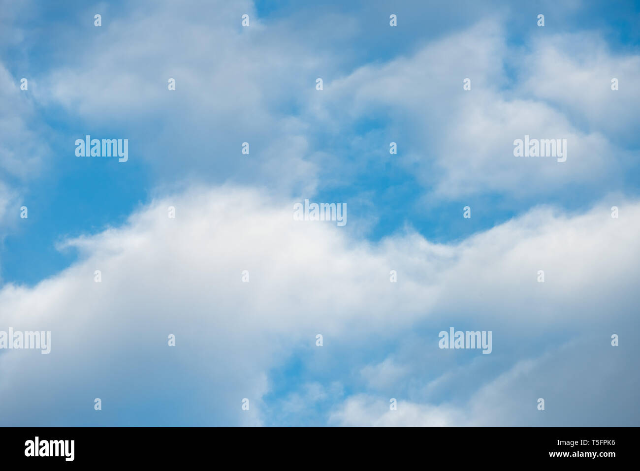 Full frame white cloud and baby blue sky background Stock Photo - Alamy