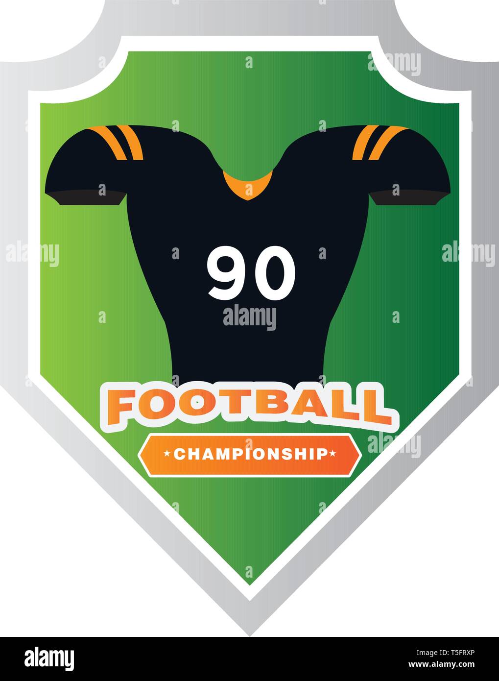 american football jersey on shield vector illustration design Stock Vector  Image & Art - Alamy