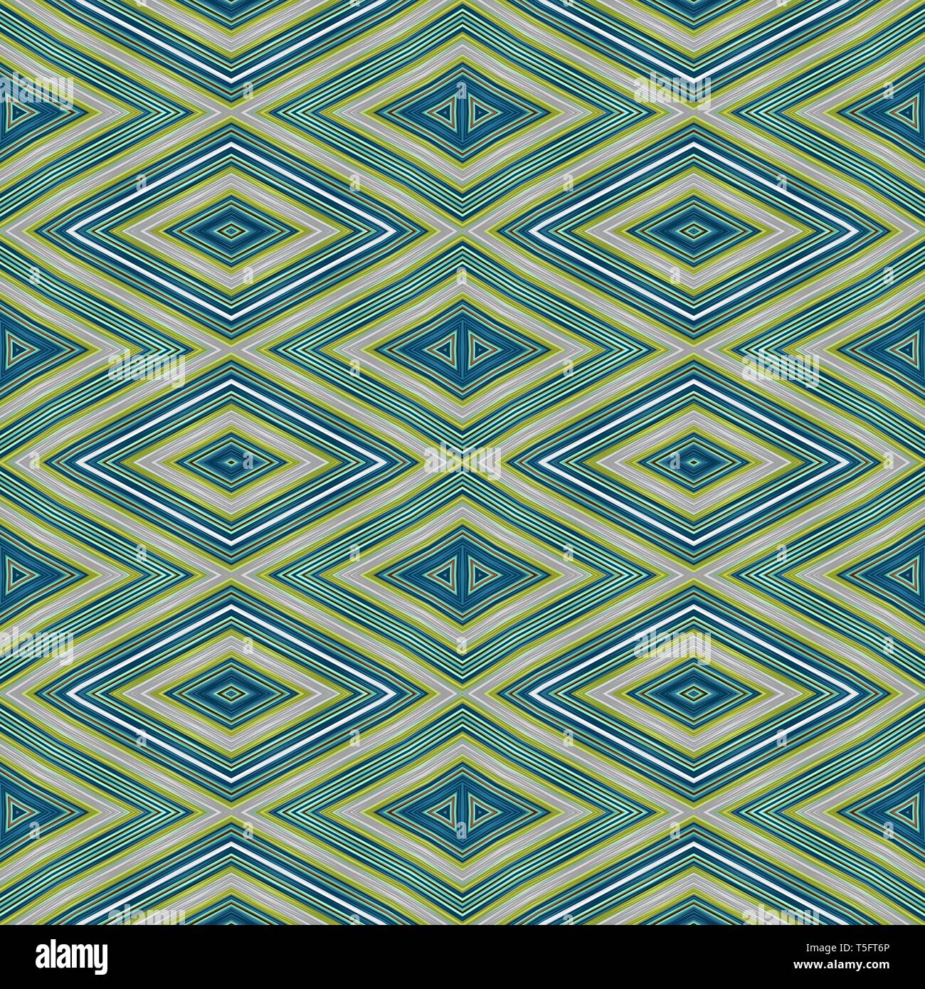 Seamless Diamond Pattern With Greige Olive Green Dark Green Teal Light Blue Colors Repeating Arabesque Background For Textile Fashion Digital Pr Stock Photo Alamy