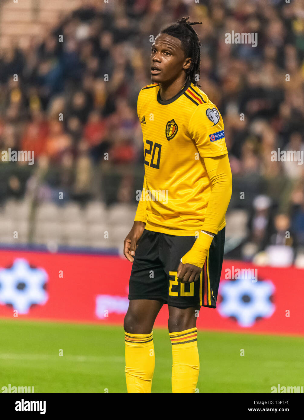 Brussels Belgium March 21 2019 Belgium National Football Team Defender Dedryck Boyata During Uefa Euro 2020 Qualification Match Belgium Vs Russia Stock Photo Alamy