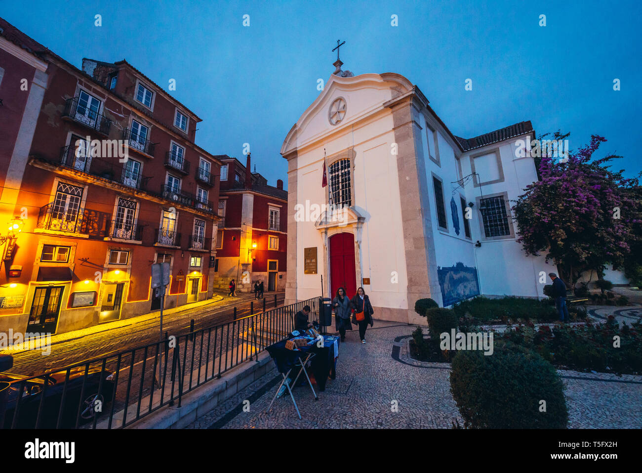 Igreja de Santa Luzia church in Lisbon city, Portugal Stock Photo