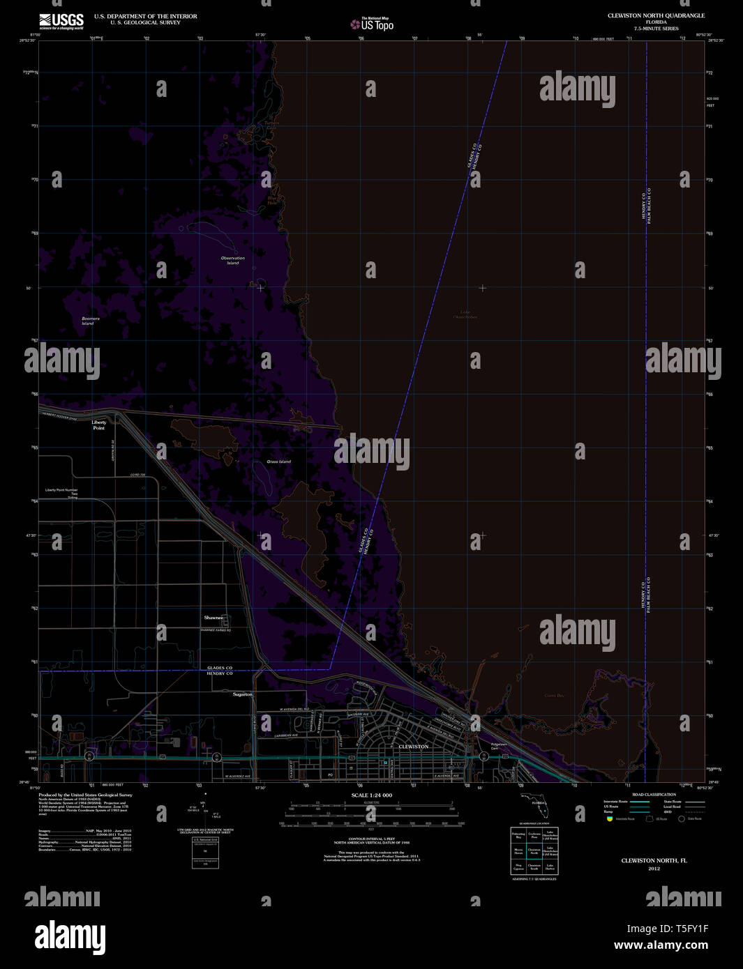 Map of clewiston florida hires stock photography and images Alamy