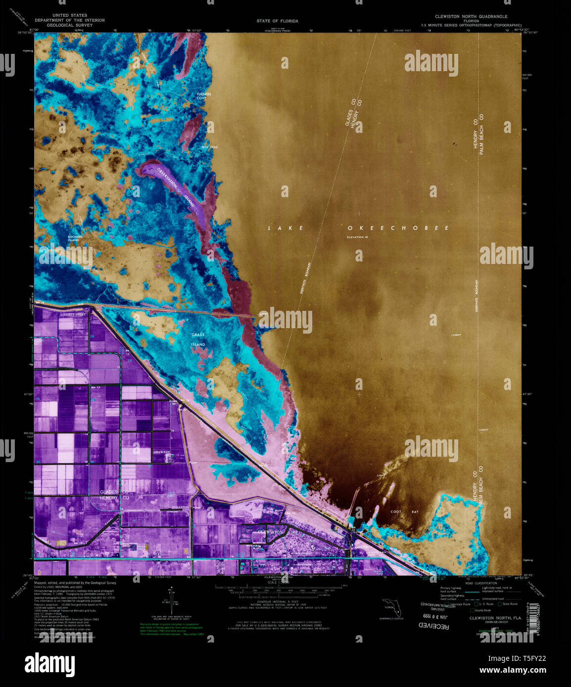 Clewiston florida map hires stock photography and images Alamy