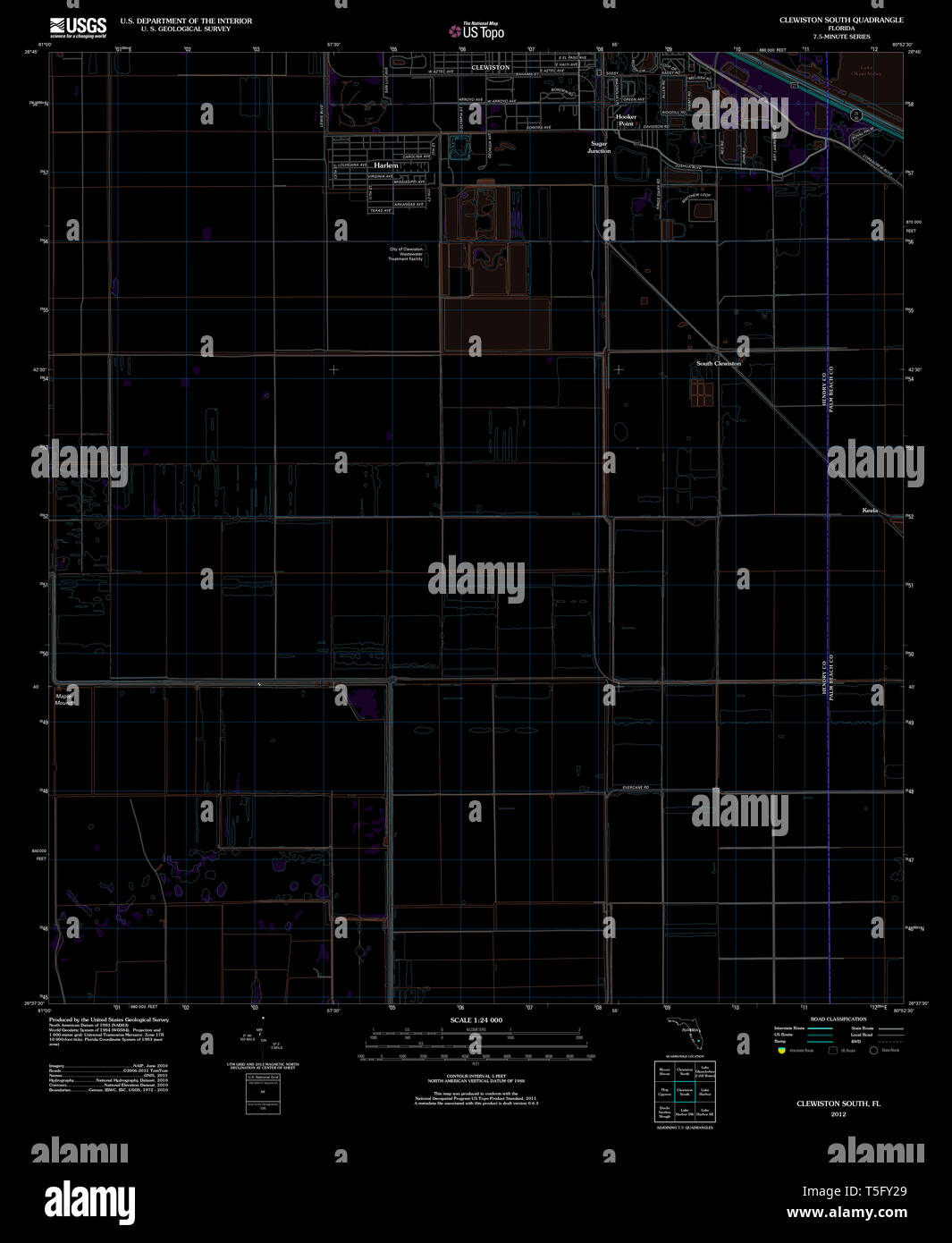 Clewiston florida map hires stock photography and images Alamy