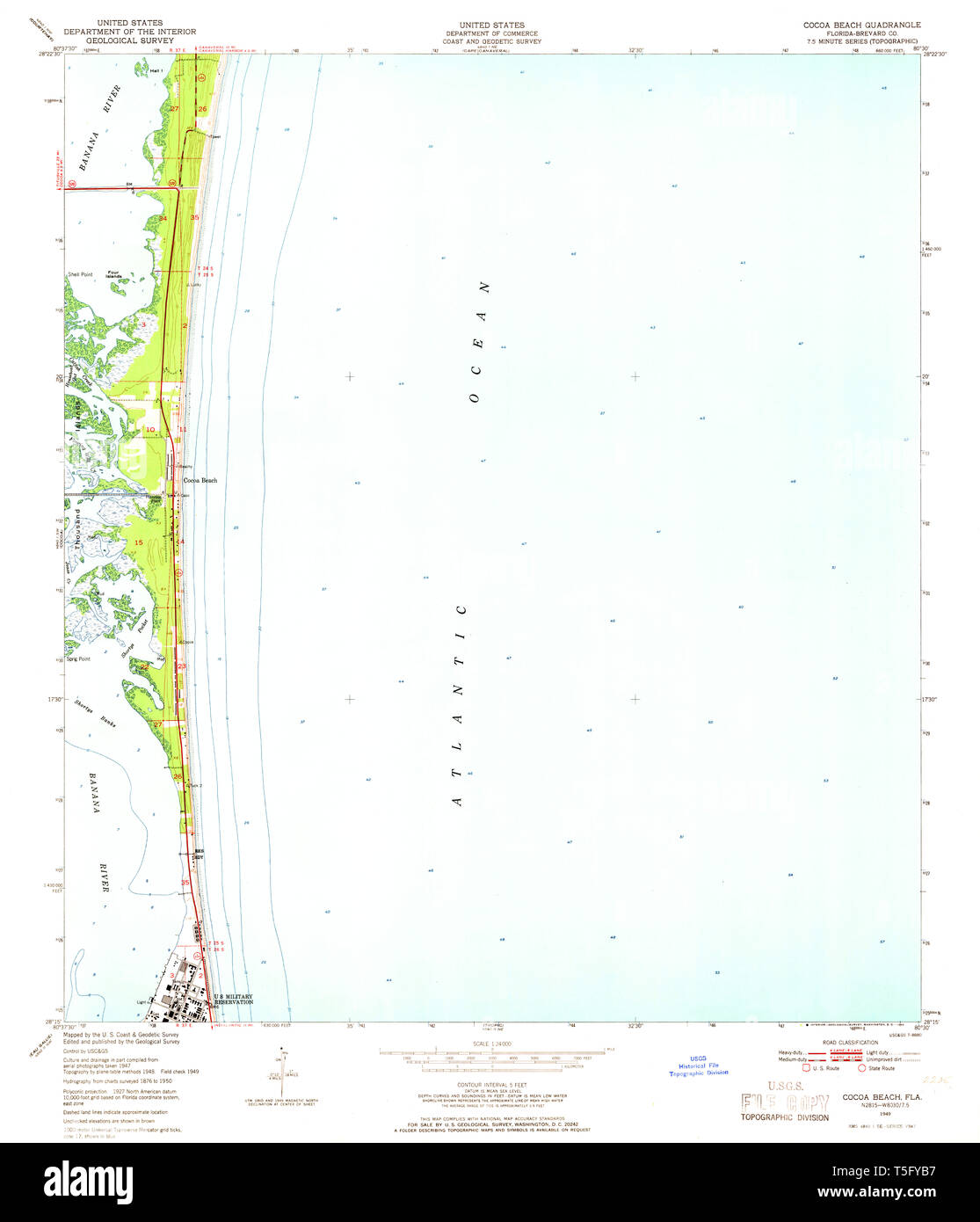 Map of cocoa beach hires stock photography and images Alamy
