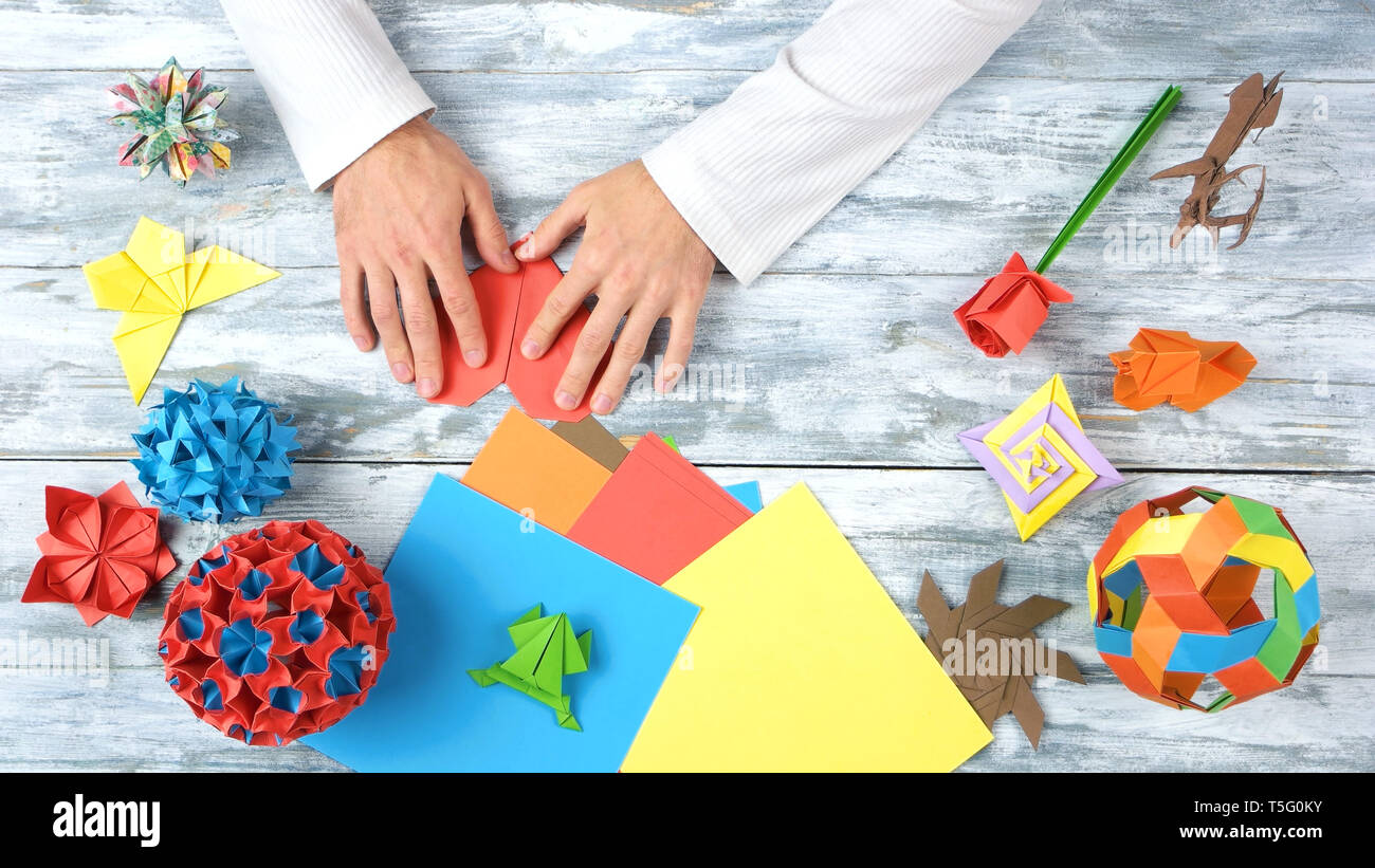 Origami tutorial hi-res stock photography and images - Alamy