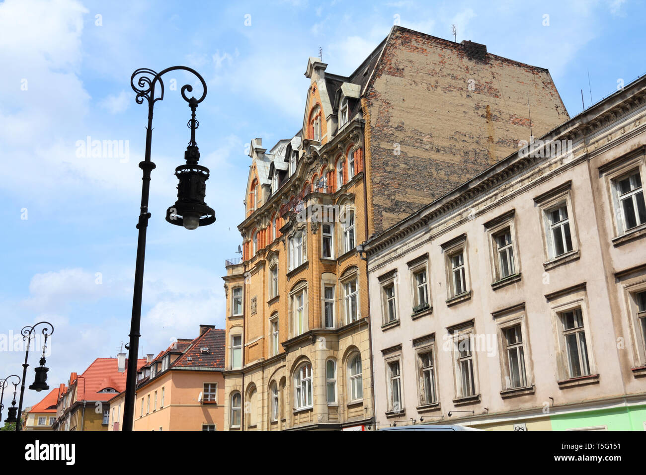 Poznan, Poland - city architecture. Greater Poland province (Wielkopolska). Residential architecture. Stock Photo