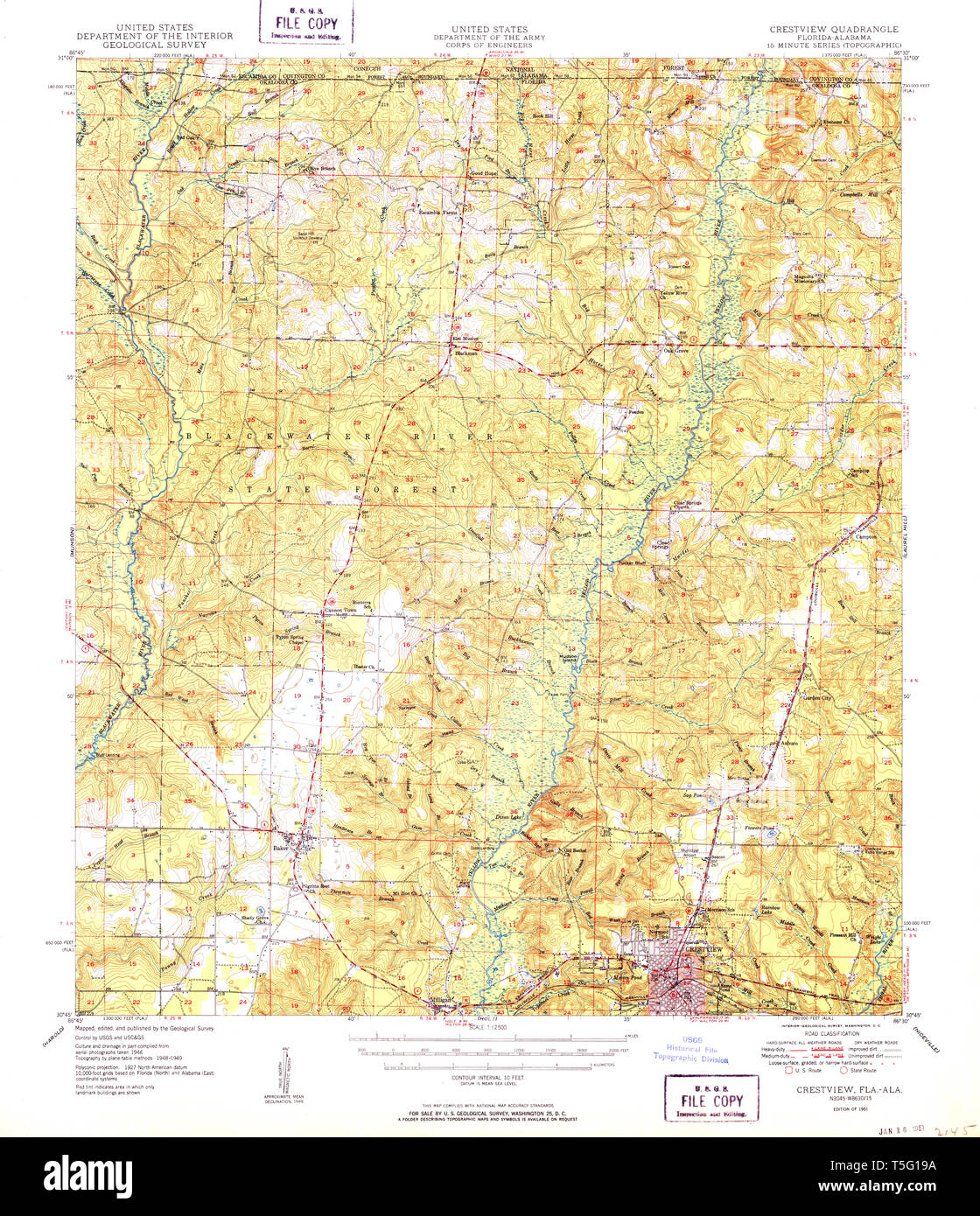 Map of crestview hi-res stock photography and images - Alamy