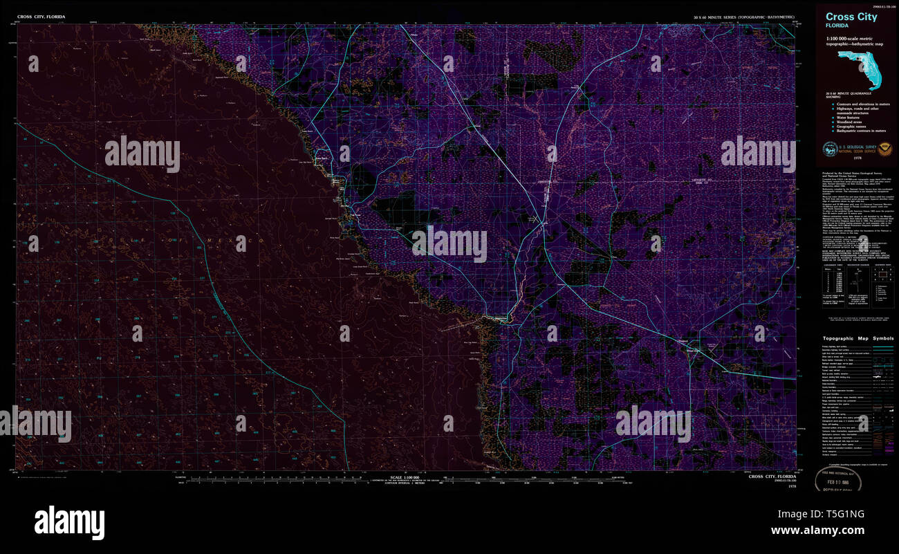 Cross City Florida Map High Resolution Stock Photography and Images Alamy