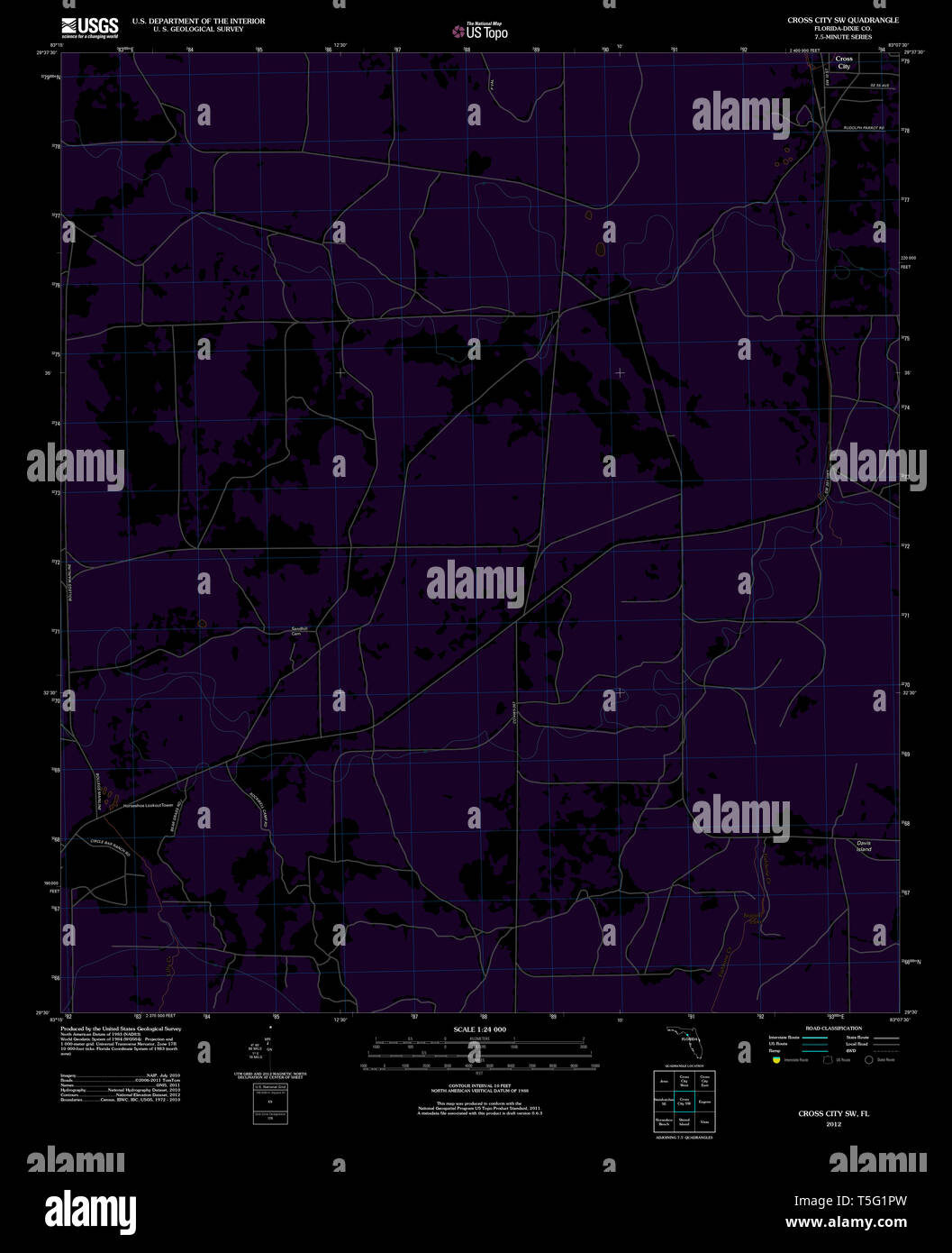 Cross City Florida Map High Resolution Stock Photography and Images Alamy