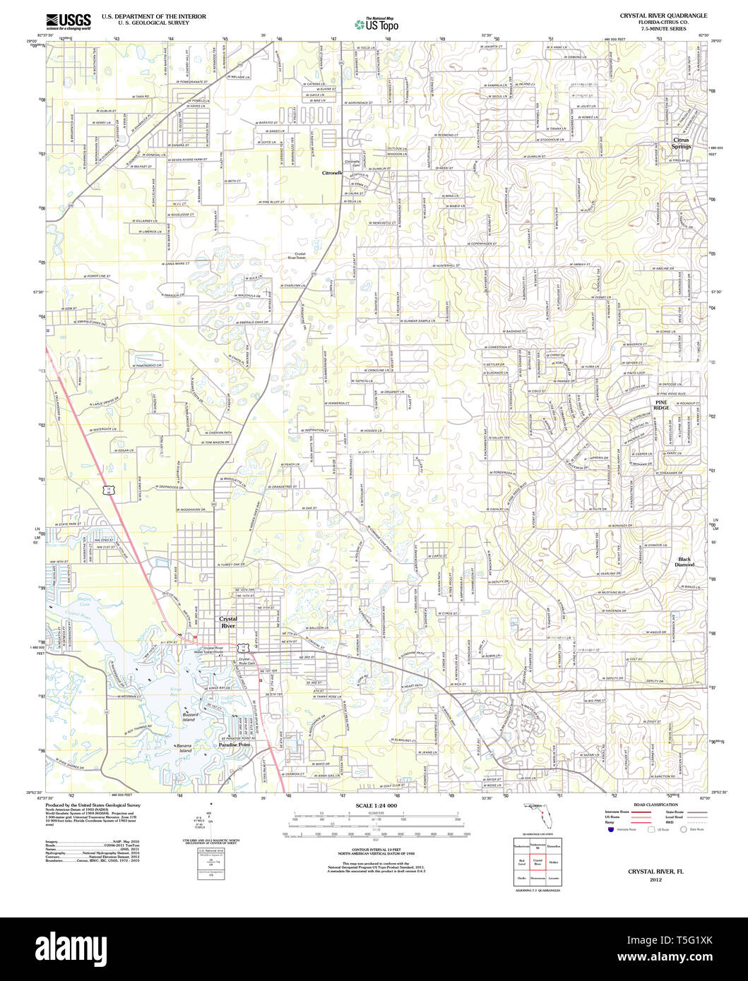 Map of crystal river florida hires stock photography and images Alamy