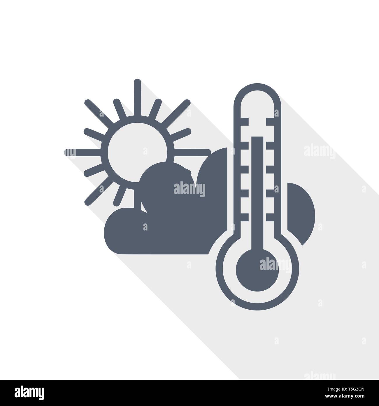 Weather forecast, climate icon, flat design vector illustration Stock Vector