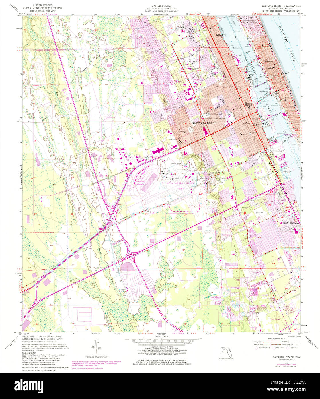 Daytona beach florida map hi-res stock photography and images - Alamy, image size:1116x1390