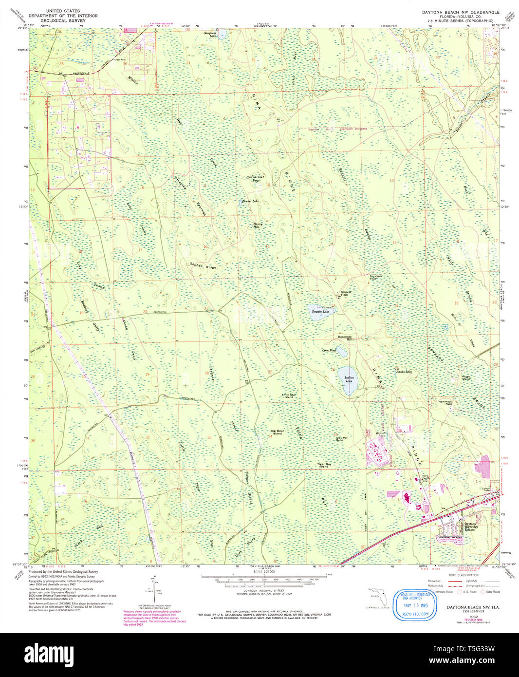 Daytona beach florida map hi-res stock photography and images - Alamy, image size:1066x1390