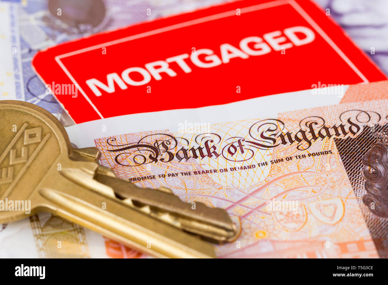 Mortgage, buying property financial concept. United Kingdom Stock Photo