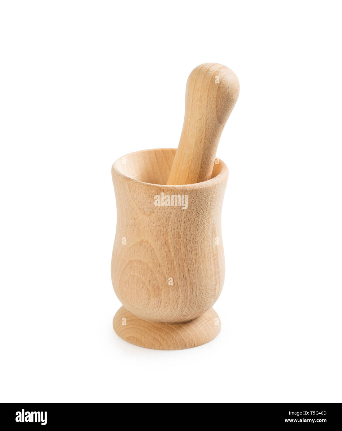 Wooden mortar and pestle set isolated on white. Kitchen utensil Stock Photo Alamy